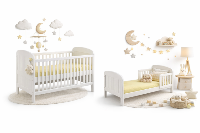 dětská postýlka mia buk bílý 140x70